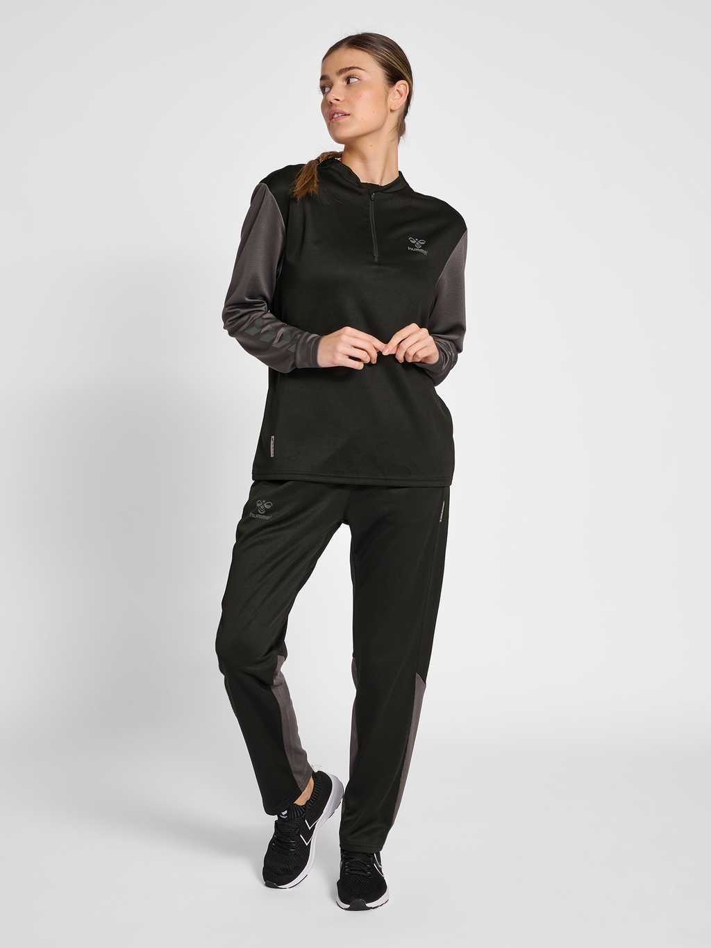 hmlONGRID 1/2 ZIP POLY SWEAT WO