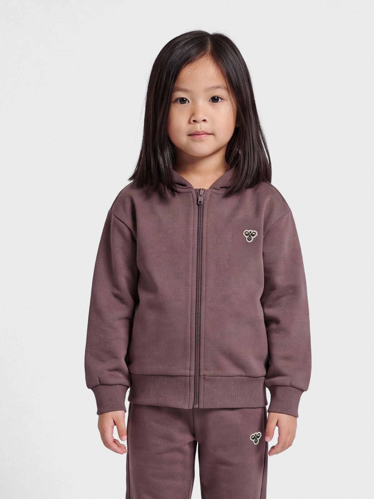 hmlJR LOOSE ZIP HOODIE BEE