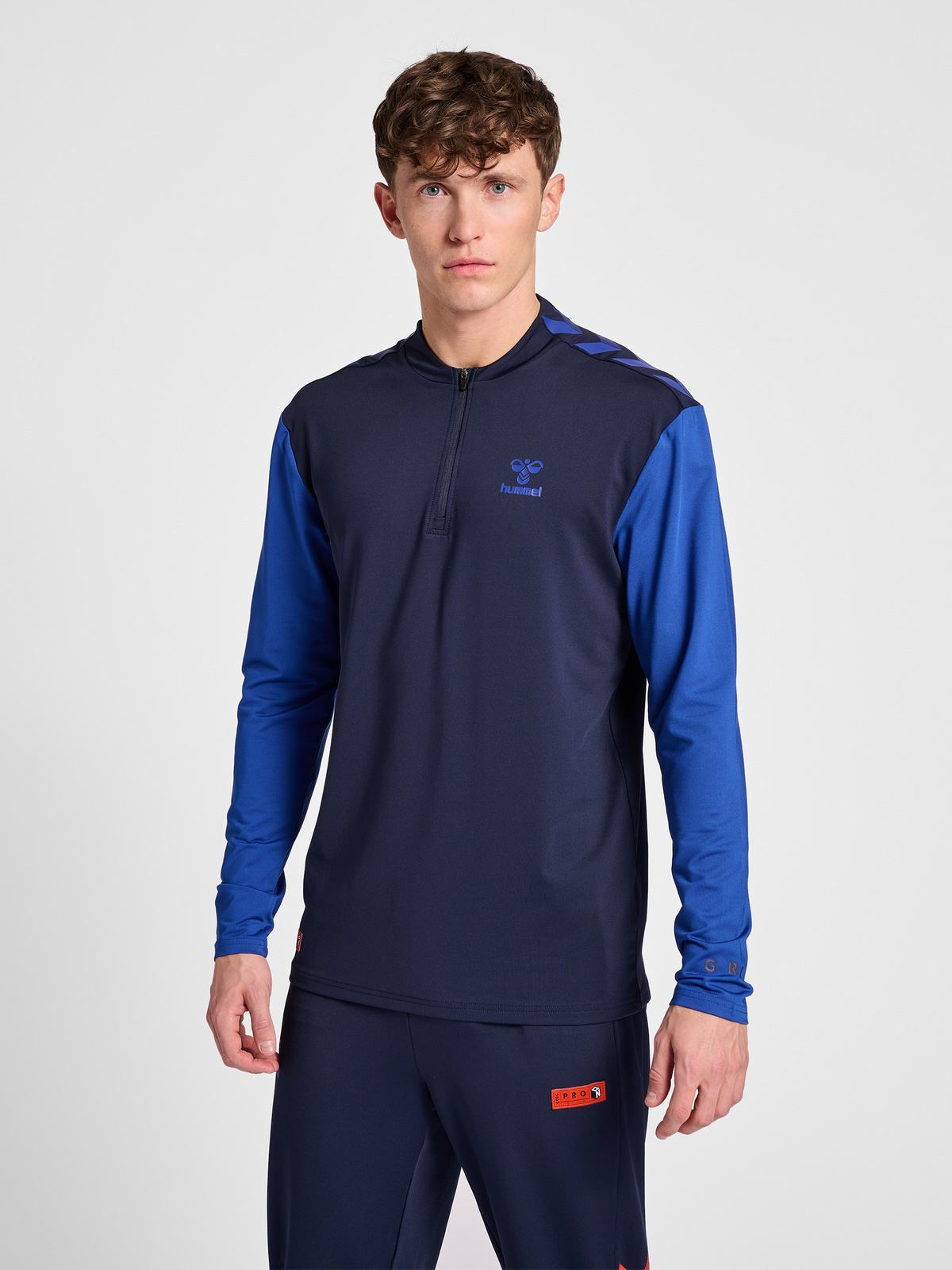 hmlPRO GRID HALF ZIP TRAINING L/S