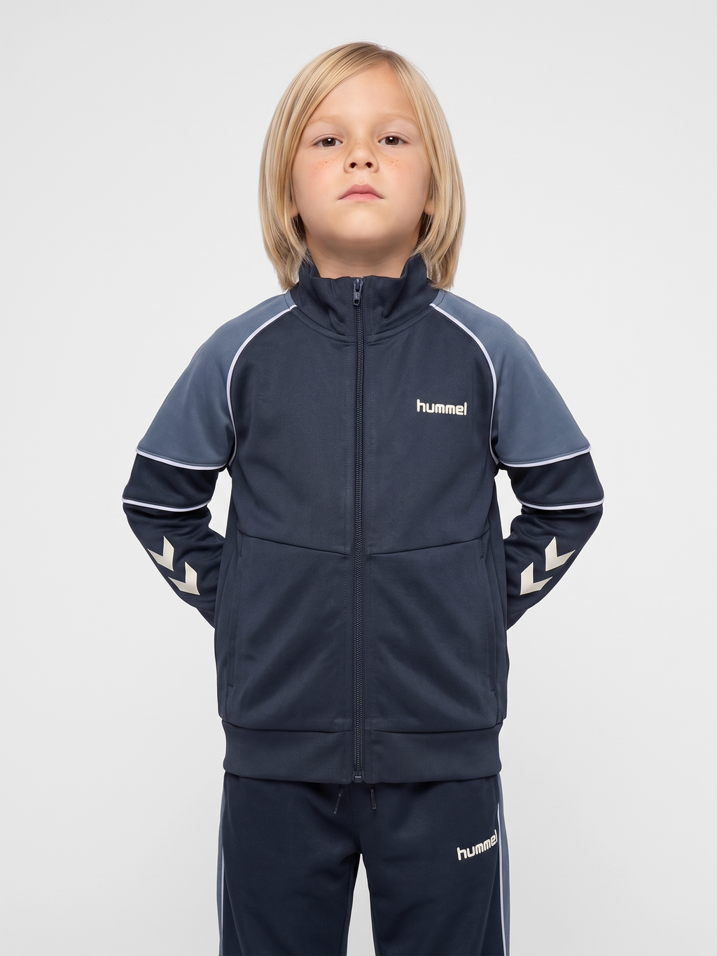 hmlJR REG POLY BLOCK ZIP JACKET