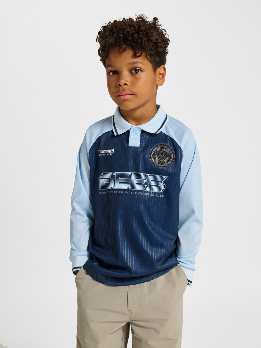 hmlJR LOOSE STRIPE SOCCER JERSEY LS